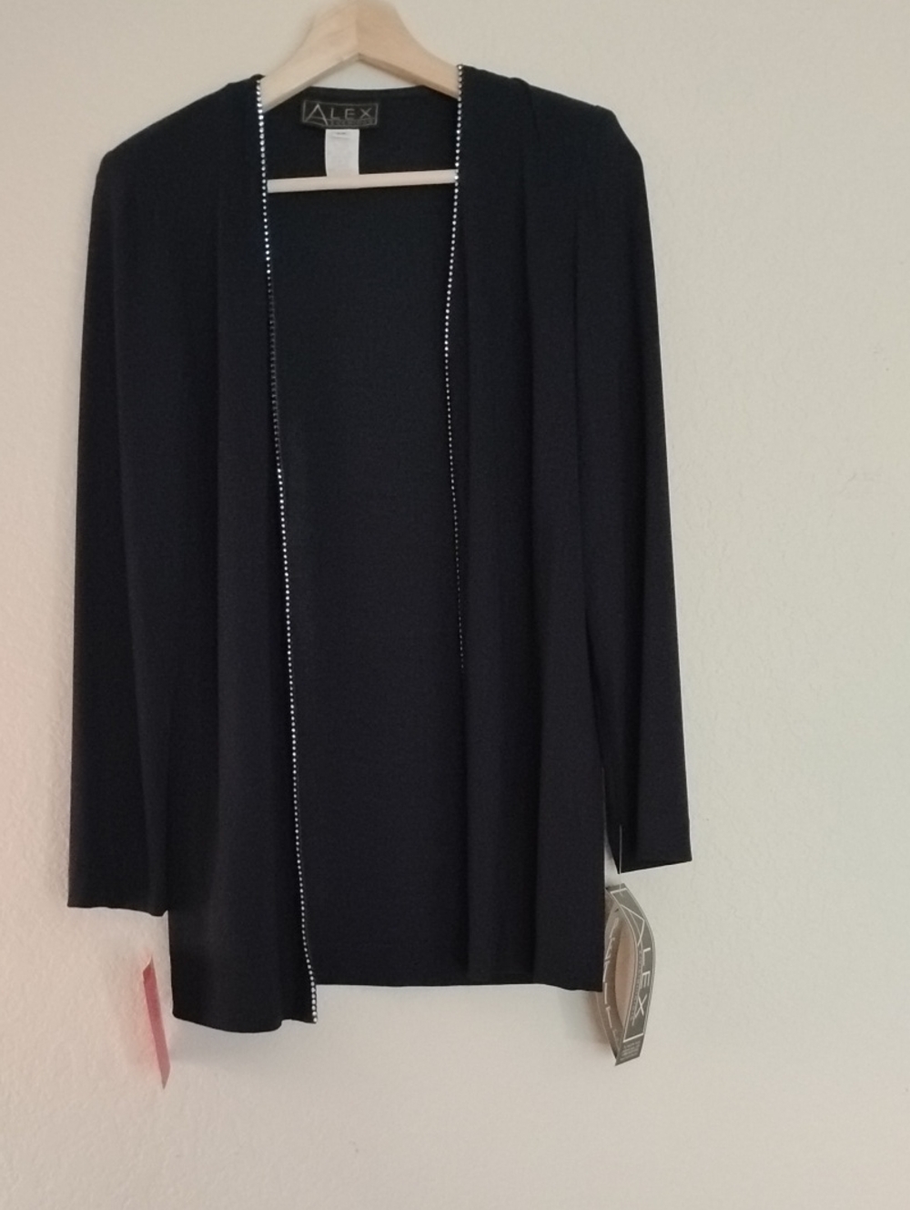 Alex Evenings-Nordstrom Dark Navy Maxi Dress& Cover With Diamond Detailing - Picture 6 of 12